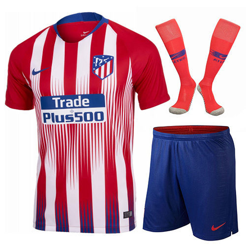 Atletico Madrid 18/19 Home Soccer Sets (Shirt+Shorts+Socks)